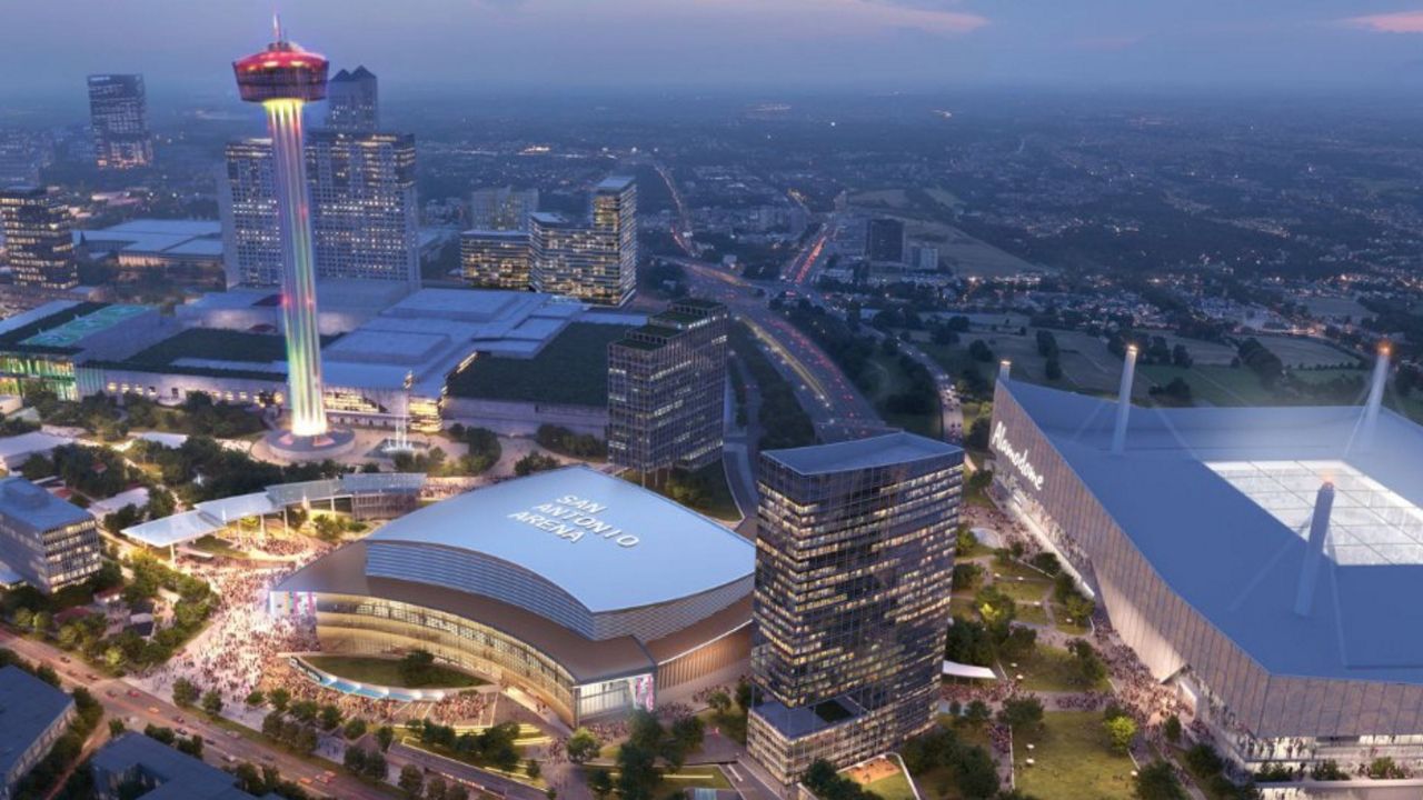 Artist rendering of Project Marvel, a proposed sports entertainment district downtown. (Credit: City of San Antonio)