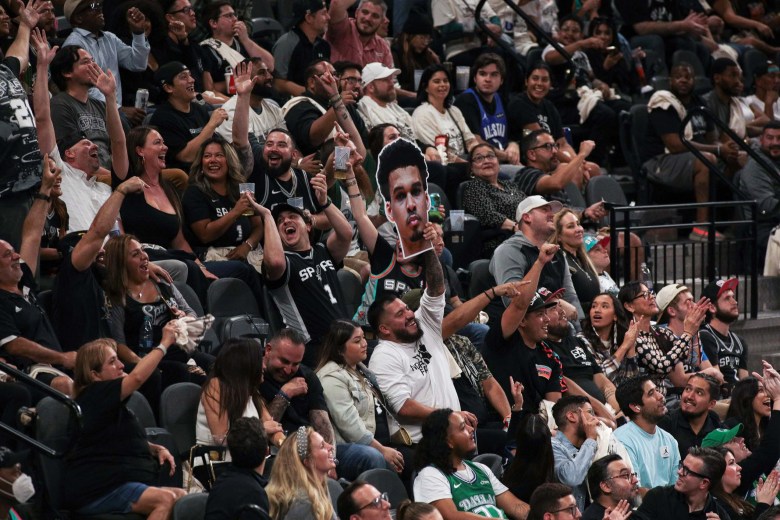 Rookie Victor Wembanyama, the San Antonio Spur's first overall draft selection from France plays in his first regular season NBA game against the Dallas Mavericks at the Frost Bank Center.