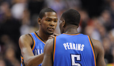 Kevin Durant shades Kendrick Perkins for Thunder Finals run