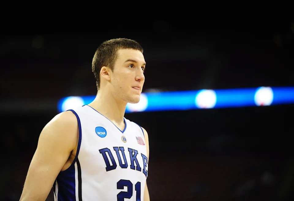 Duke Blue Devils forward Miles Plumlee against the Purdue Boilermakers.