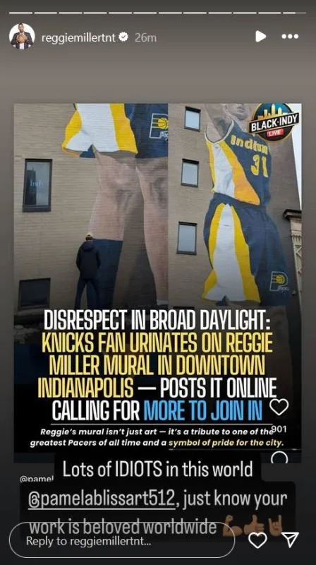 Reggie Miller's Instagram story.reggiemillertnt&sol;Instagram