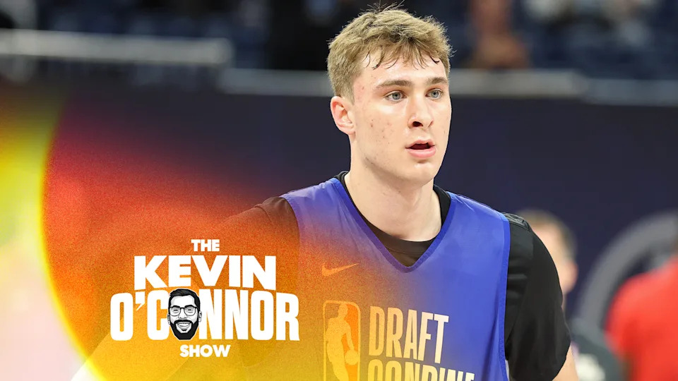 Cooper Flagg looks on during the 2025 NBA Draft Combine on May 13, 2025 at Wintrust Arena in Chicago, Illinois. (Photo by Jeff Haynes/NBAE via Getty Images)