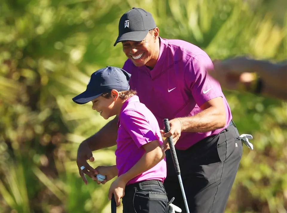 <p>Tiger Woods and Charlie Woods</p>