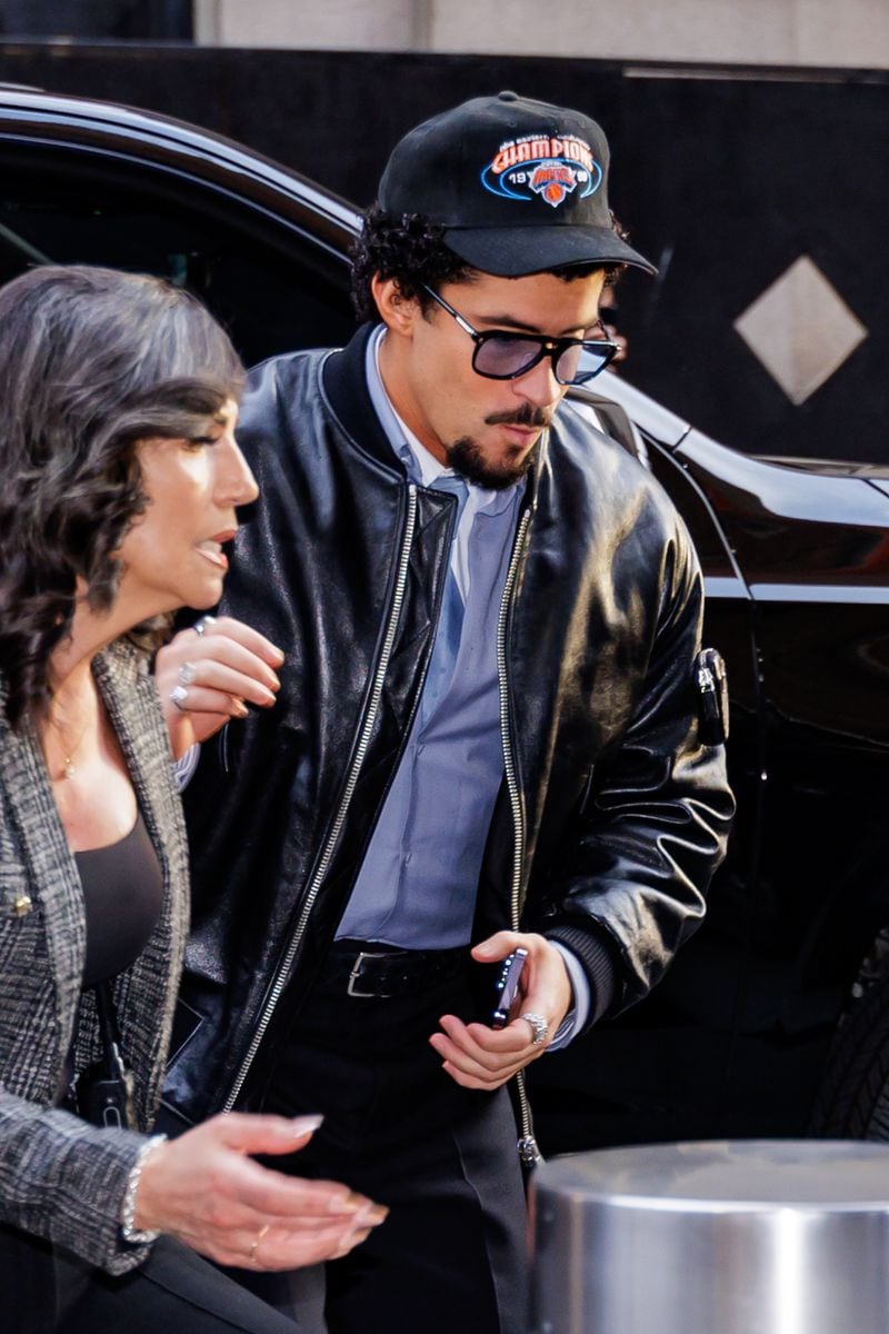 Bad Bunny is seen at Madison Square Garden 