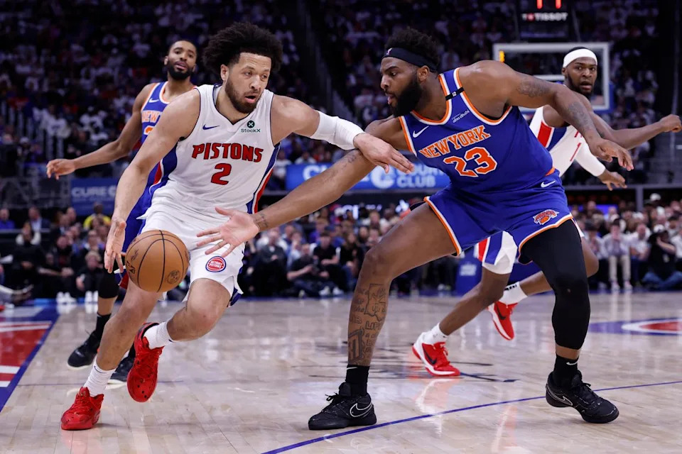 NBA: Playoffs-New York Knicks at Detroit Pistons
