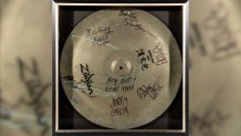 Grateful Dead autographed stage used Zildjian cymbal inscribed to Bill Walton.