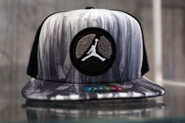 A baseball cap on display at the Jordan store by Nike on Oct. 21, 2015. (Phil Velasquez/Chicago Tribune)