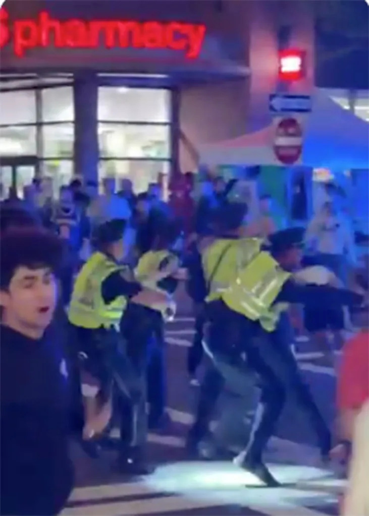 Police got involved after the game. X/@CelticsGRD