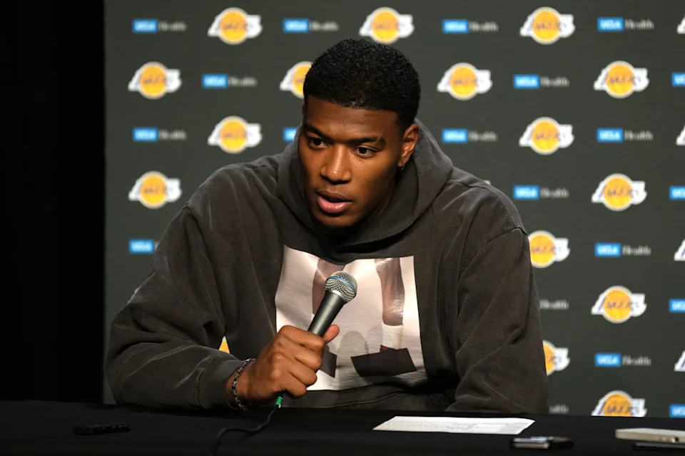 Los Angeles Lakers forward Rui Hachimura (28)© Darren Yamashita-Imagn Images