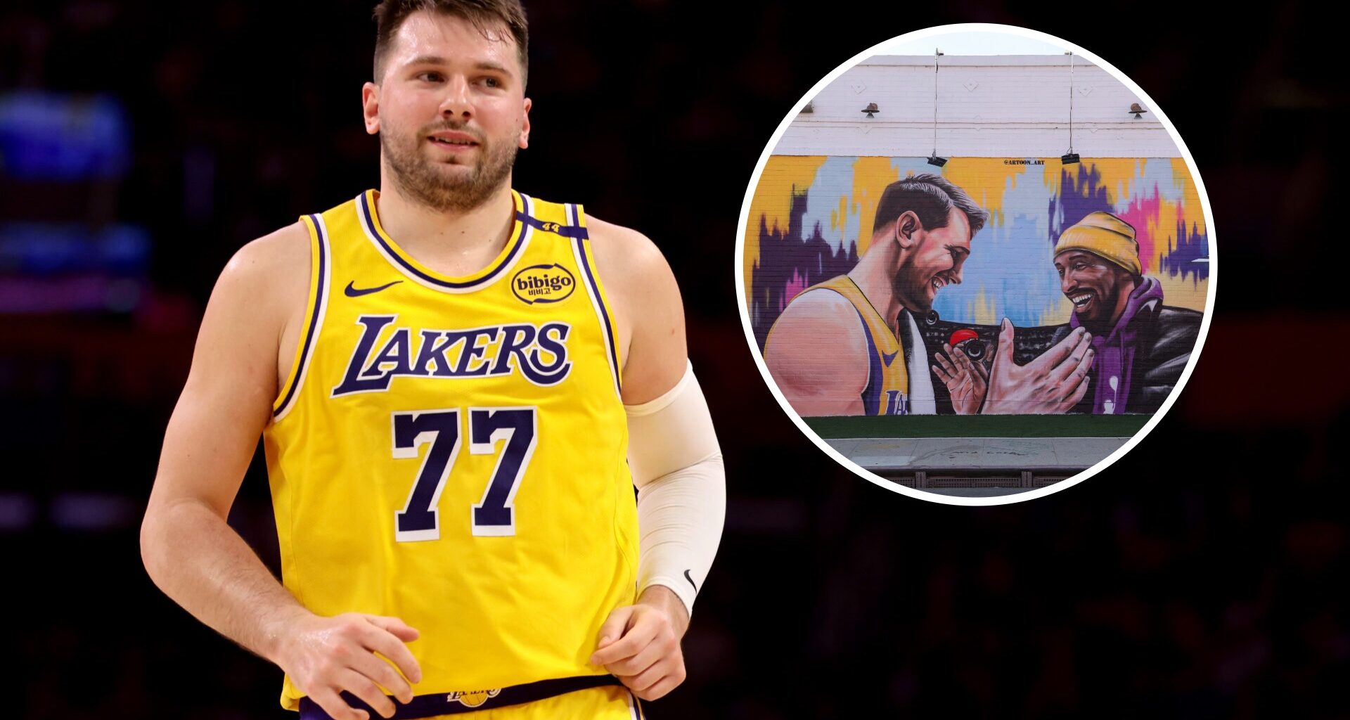 LA Lakers fans love how Luka Doncic's $5,000 donation helped restore important Kobe Bryant art