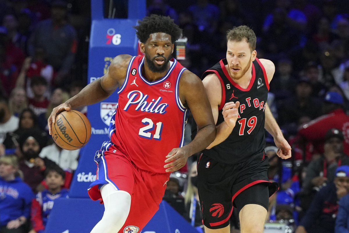 Jakob Poeltl and Joel Embiid