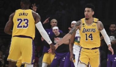 LeBron James, Danny Green, Lakers