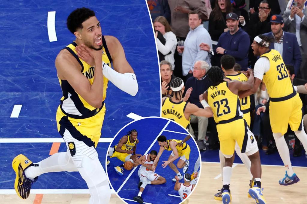 Knicks choke away lead in final minutes as Pacers take Game 1