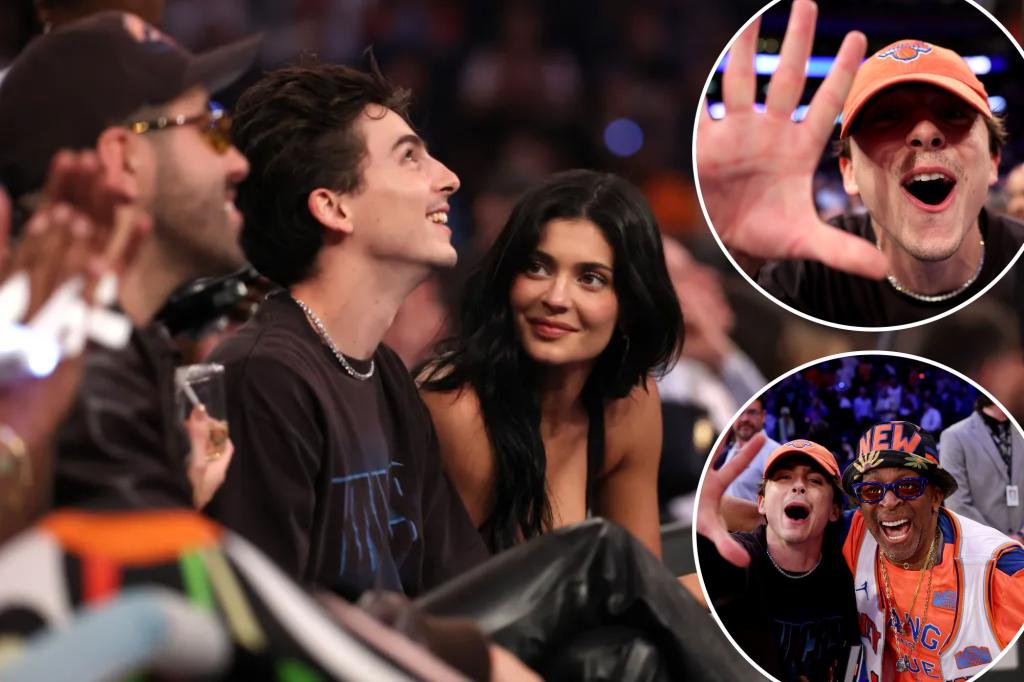 Timothée Chalamet stole the celebrity show at Knicks game with Kylie Jenner’s help