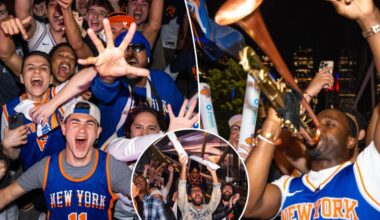Knicks fans go wild outside Garden after Game 4 win over Celtics
