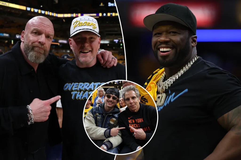 Timothee Chalamet, Ben Stiller, 50 Cent take in Knicks-Pacers Game 4