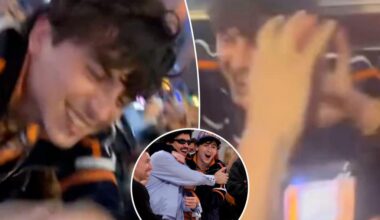 Timothee Chalamet greets mob of wild Knicks fans after Game 6