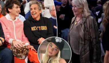 Livvy Dunne, Timothee Chalamet headline celebs at Knicks-Pacers Game 1
