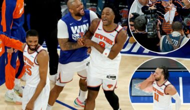 This was a perfect Knicks night in every way