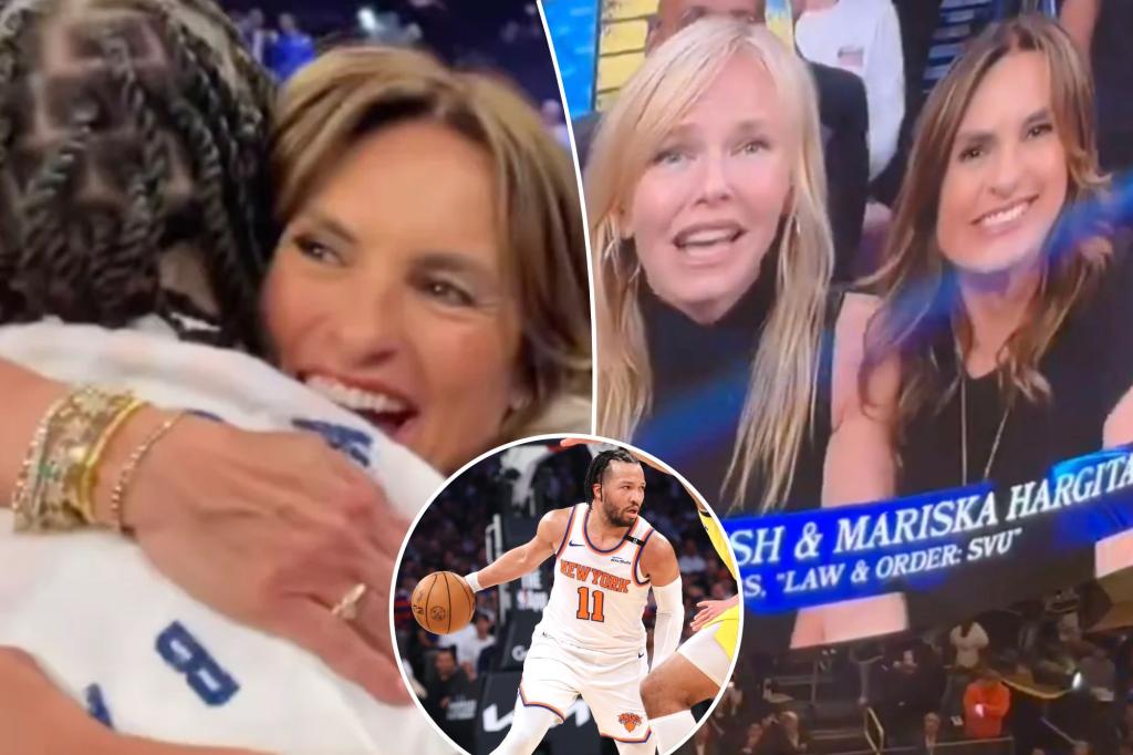 Mariska Hargitay hugs Jalen Brunson after Knicks' Game 5 win