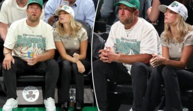 Dave Portnoy makes rare public appearance with girlfriend Camryn D’Aloia, 26, at Celtics' win