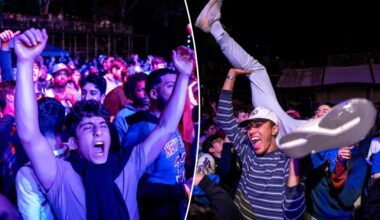Scenes from a jubilant night at Knicks watch party