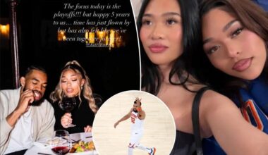 Jordyn Woods' anniversary message to Karl-Anthony Towns before Knicks Game 1