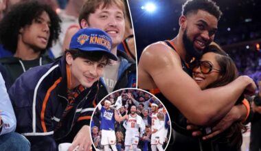 Knicks stars party with celebs at private party