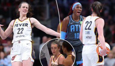 Caitlin Clark gets chippy with Atlanta's Rhyne Howard