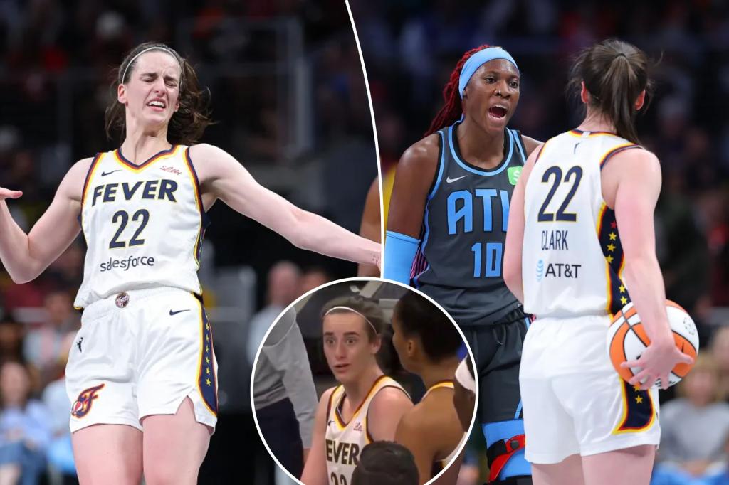 Caitlin Clark gets chippy with Atlanta's Rhyne Howard