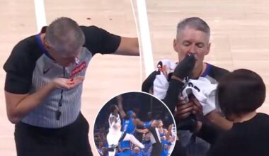 NBA ref Scott Foster bloodied after getting smacked in face