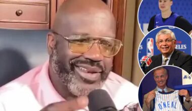 Shaquille O'Neal fans NBA draft lottery conspiracy theories with one David Stern's question