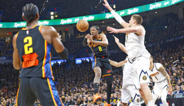 Thunder beat Nuggets to tie series; Knicks go up 2-0