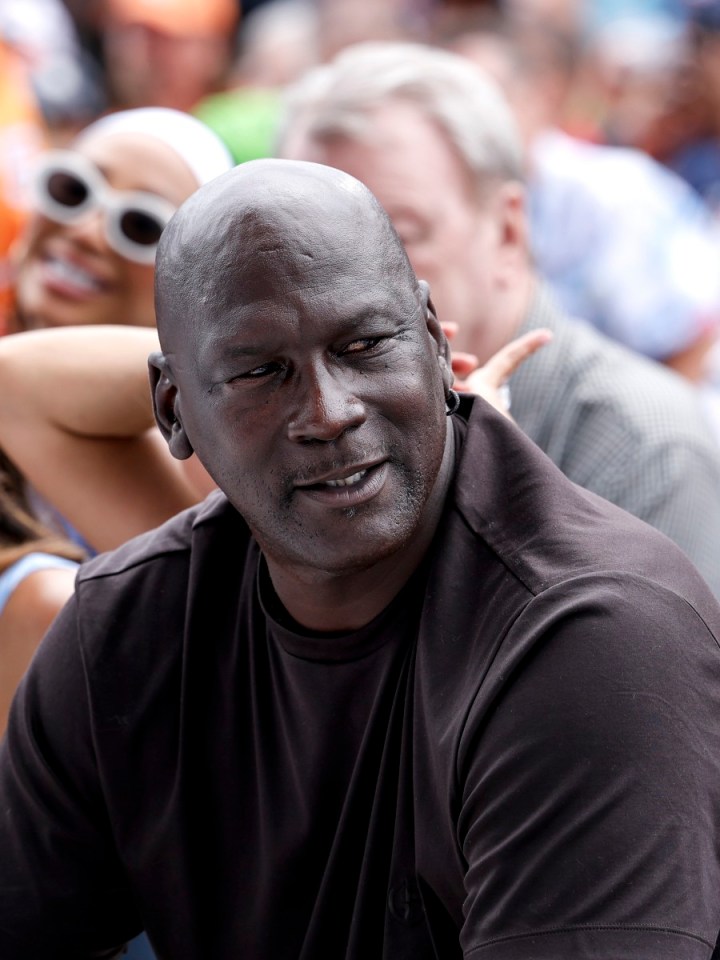 CANTON, OH - AUGUST 03: NBA Hall of Famer Michael Jordan attends the 2024 Pro Football Hall of Fame Enshrinement Ceremony at Tom Benson Hall Of Fame Stadium on August 03, 2024 in Canton, Ohio. (Photo by Don Juan Moore/Getty Images)