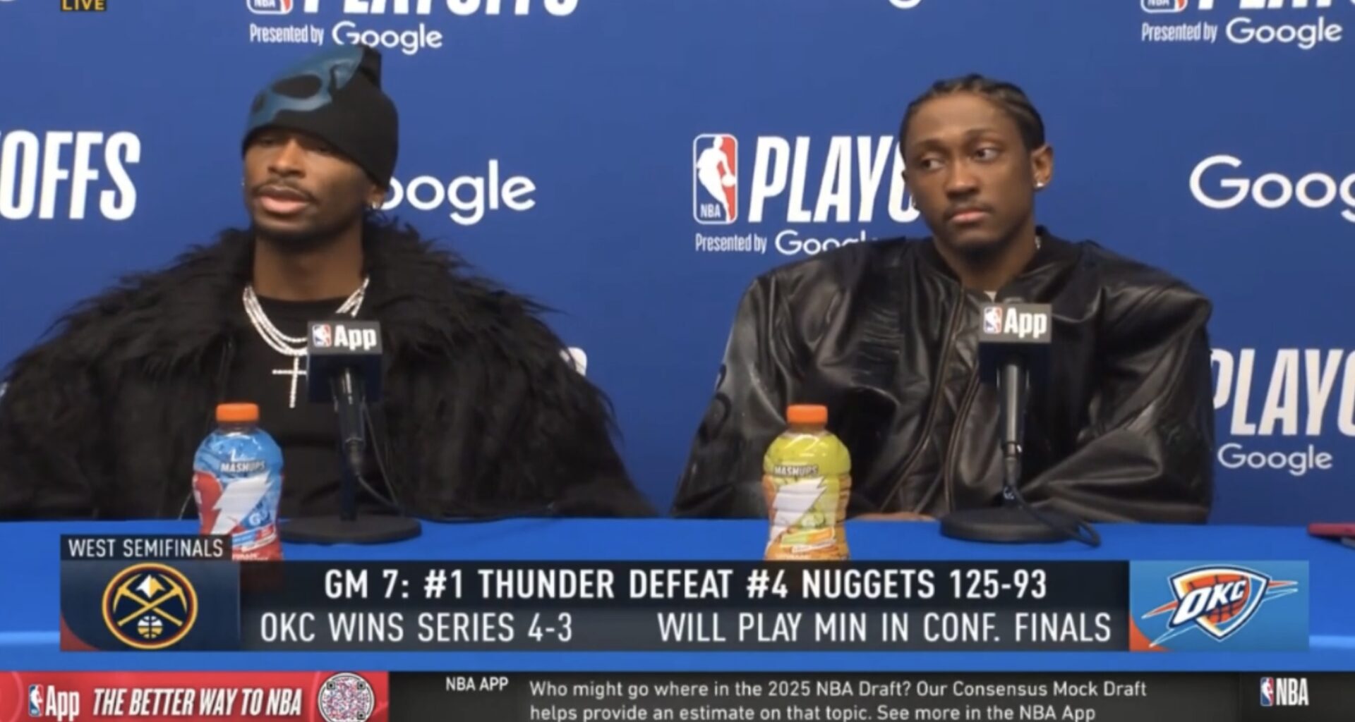 Jalen Williams fined $25K after Game 7 victory over Denver. Here's why