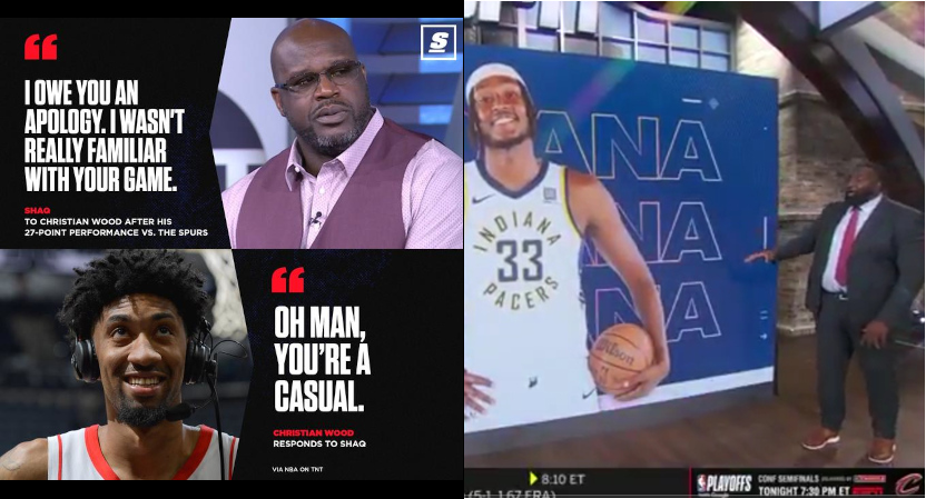 Kendrick Perkins referenced Shaq meme in Myles Turner lines