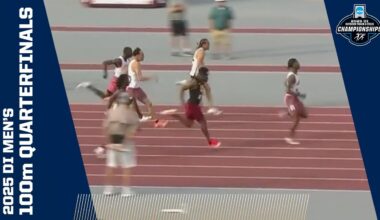 Arkansas' Jordan Anthony runs 9.75! Watch every men's 100m quarterfinals from 2025 NCAA outdoor track and field championships