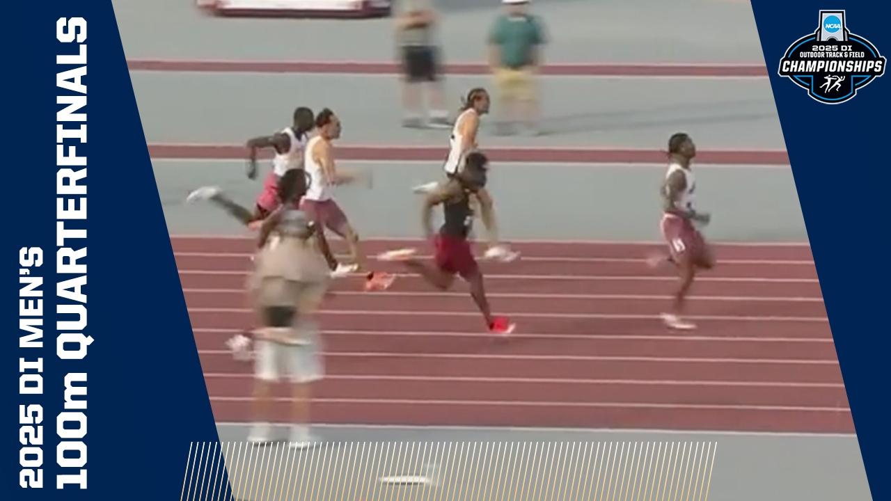 Arkansas' Jordan Anthony runs 9.75! Watch every men's 100m quarterfinals from 2025 NCAA outdoor track and field championships