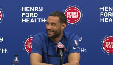 Pistons President Trajan Langdon holds end-of-season press conference