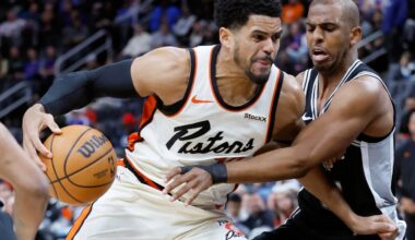 Pistons win again without Cunningham, beat Spurs 122-96 behind Sasser's big game off bench