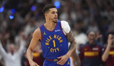 Michael Porter Jr. coming up big for the Nuggets as he plays through pain of sprained left shoulder