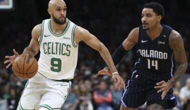 Derrick White scores 30, Tatum stays in game after fall and Celtics beat Magic 103-86 in Game 1
