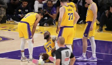 LeBron James sprained a knee ligament in Lakers' final loss to Wolves, an AP source says