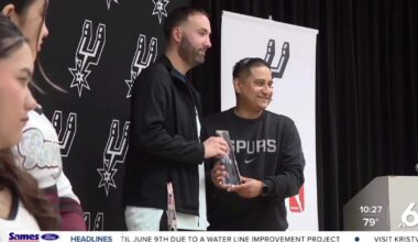 San Antonio Spurs honor Driscoll Middle School teacher with NBA award