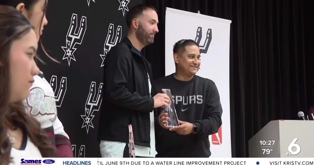 San Antonio Spurs honor Driscoll Middle School teacher with NBA award