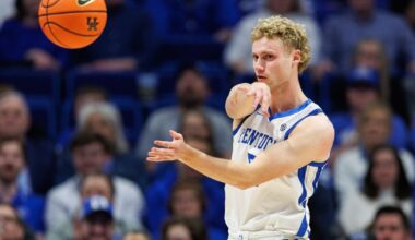 Collin Chandler puts in offseason work in 1996 Kentucky Basketball denim shorts