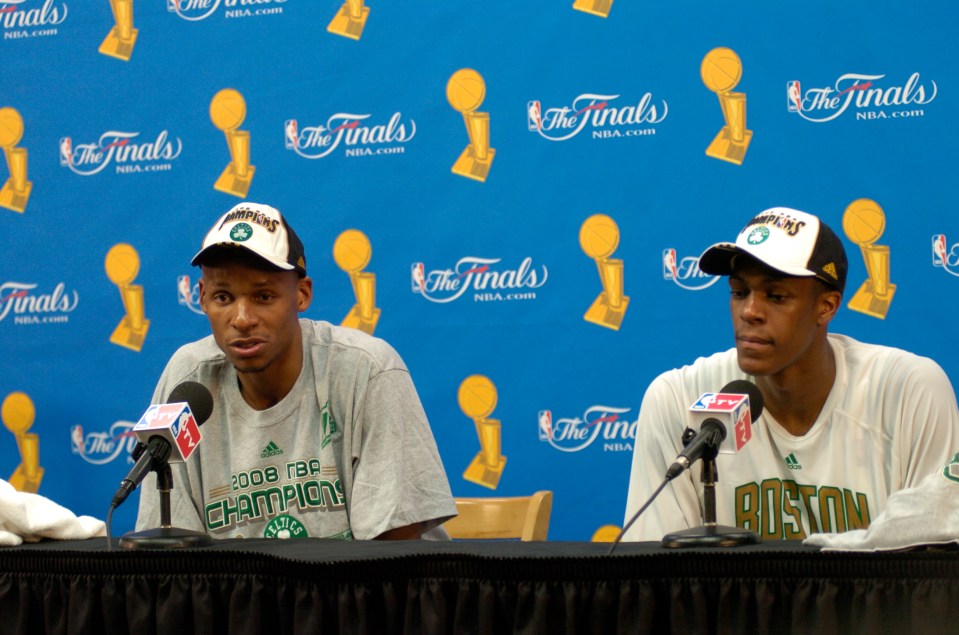 Allen and Rondo's relationship was frosty and saw them put on the gloves
