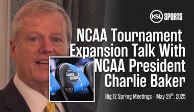 Video: NCAA President Charlie Baker Discusses NCAA Basketball Tournament Expansion At Big 12 Meetings