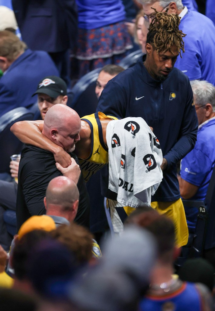 Tyrese Haliburton tears his Achilles during Game 7 of the NBA Finals. 