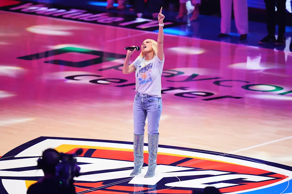 Though the performance seemed to win over fans in the arena, viewers who watched the live broadcast at home seemed to be underwhelmed by the Tony Award-winning singer’s vocals. AP